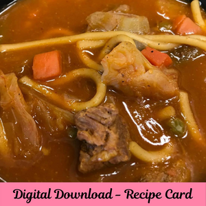 Veggie Soup Recipe Card - Digital Download