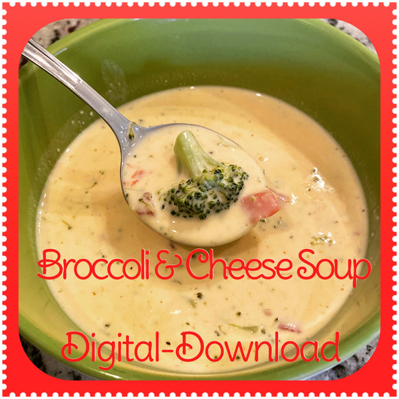 Broccoli & Cheese Soup-card Digital Download