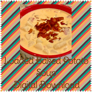 Loaded Baked Potato Soup Card Digital Download